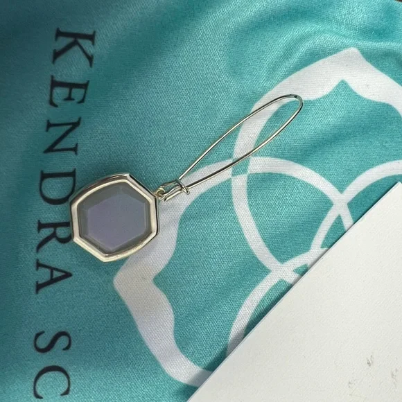 Kendra Scott Gold and Iridescent Drusy Earrings - Picture 3 of 5